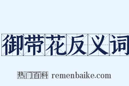 御带花反义词是什么意思的图片